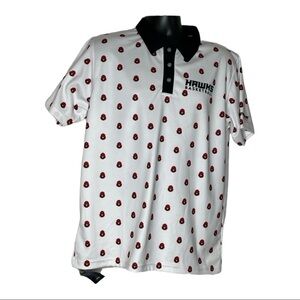 NWT JOG Polo Hawks Basketball 25th Anniversary June 2021 Polo Shirt Sz Large